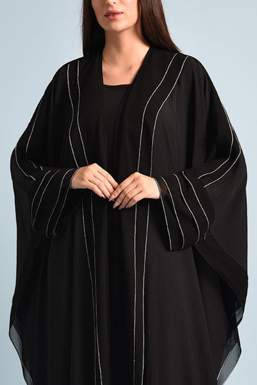 Crinkled Silk Abaya