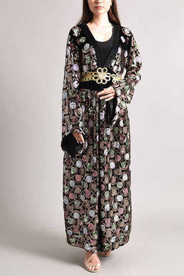 Satin Velvet Kaftan