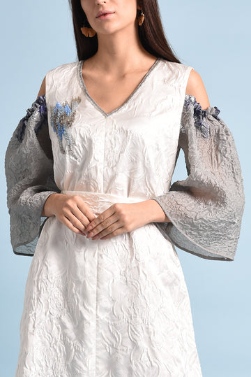 Crinkled Satin Kaftan