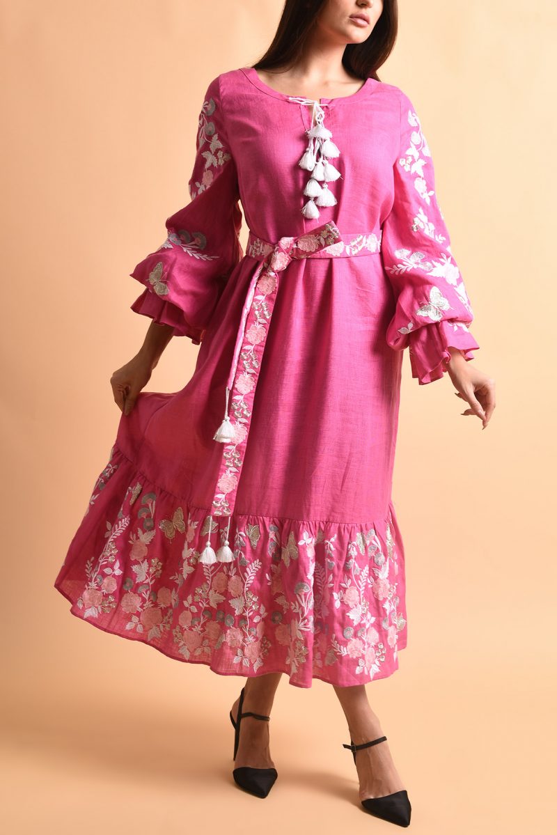 Embroidery Linen Dress Embroidery Linen Dress