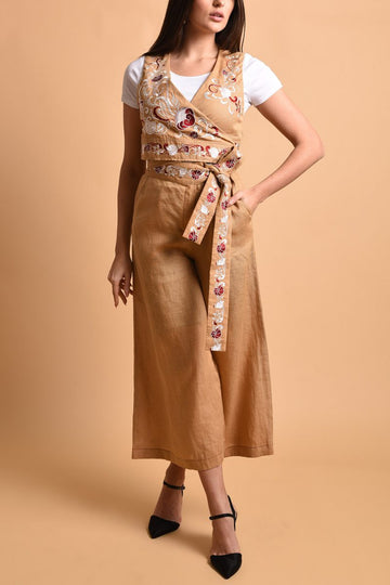 Embroidered Vest And Pants
