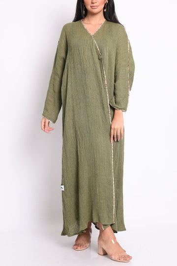 Crinkled Linen ABAYA