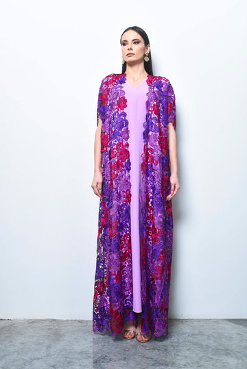 Lace Crepe Kaftan