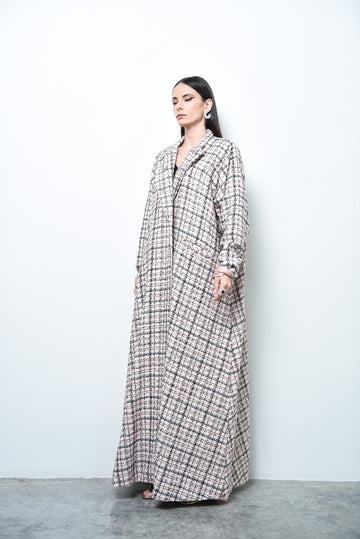 Checkered Winter Abaya