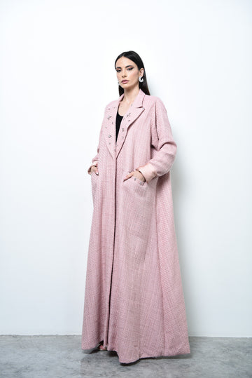 Pink Winter Abaya