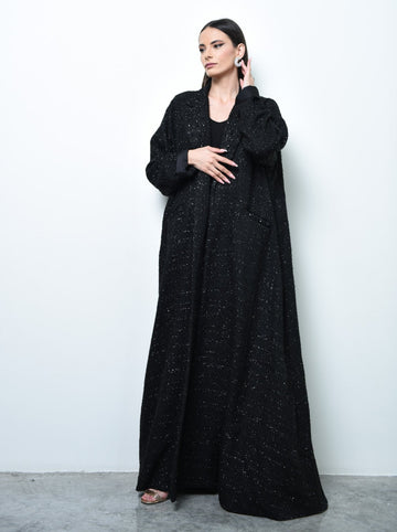 Black Winter Abaya