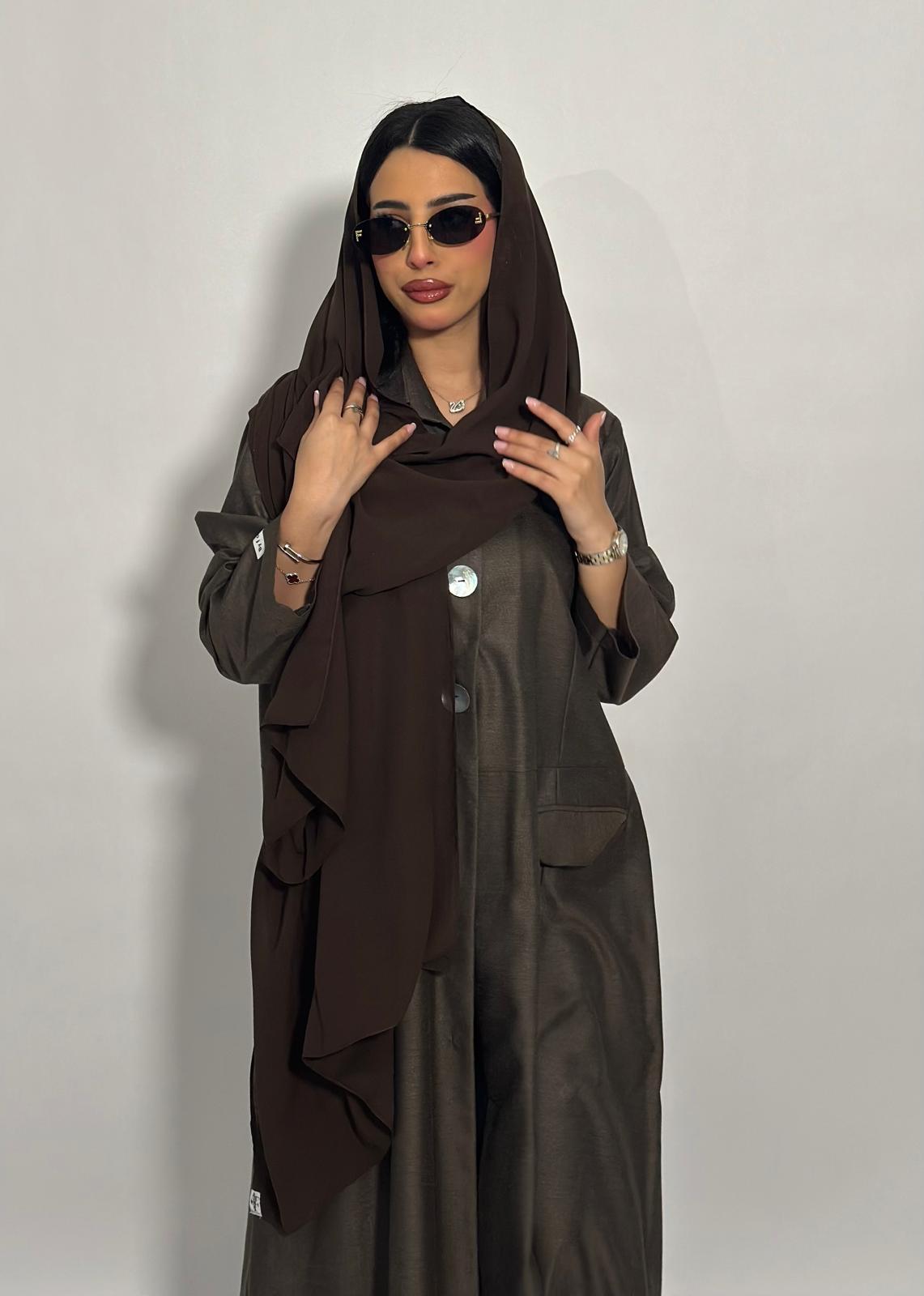 CASUAL BROWN ABAYA