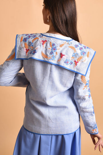 Embroidery Linen Top
