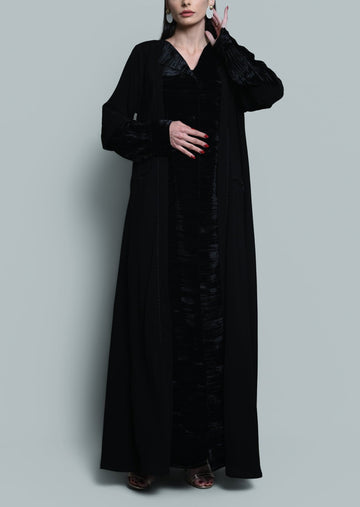 Crepe Velvet Abaya