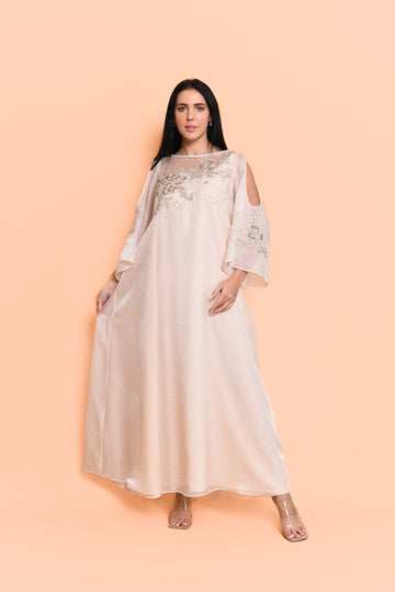 Satin Chiffon Kaftan